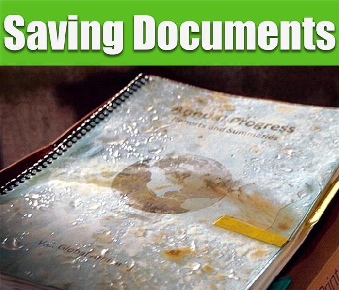 vital documents covered in water